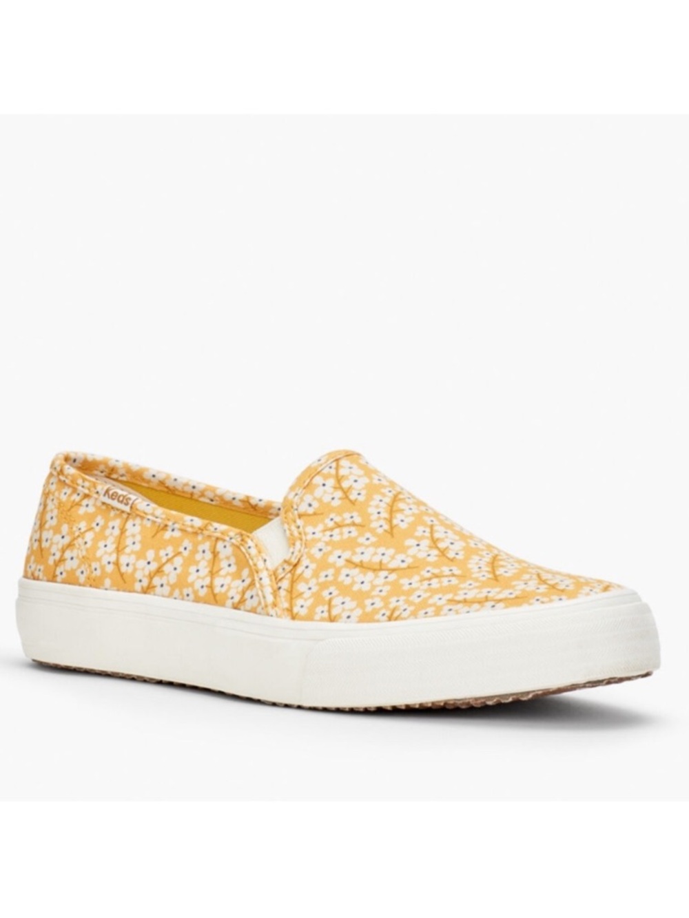 Keds Slip-On Sneakers Size 7 Yellow Floral Canvas Casual Shoes NWOT - Picture 8 of 8